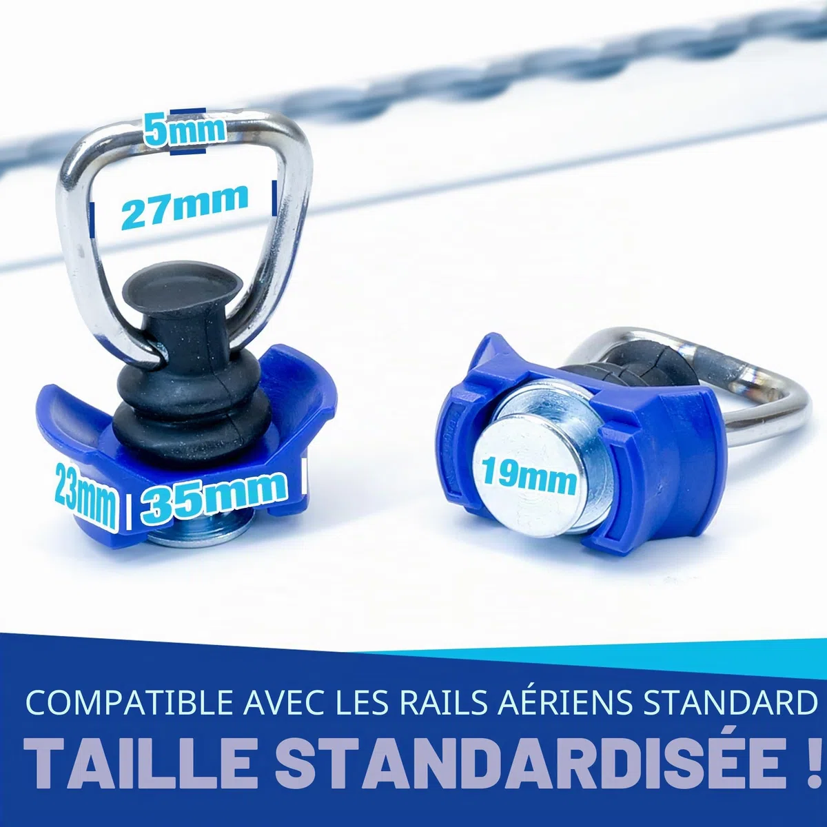 NTG 10 pièces Fitting pour Rail Airlin 900 daN - Rails d'arrimage Single Ferrure d'extrémité Fitting d'extrémité - Accessoire idéal pour Un arrimage et Un Transport sûrs !