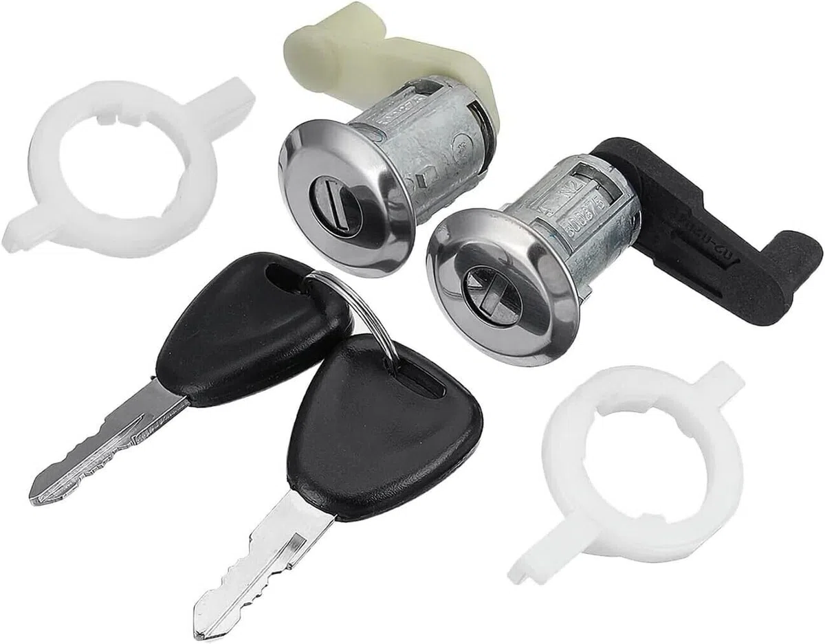 Autocraft (Lot de 2) Barillets de Porte Avant Gauche et Droit avec clés compatible MEGANE 1 SCENIC 1 CLIO 2 MASTER OEM 7701468981 7701468982