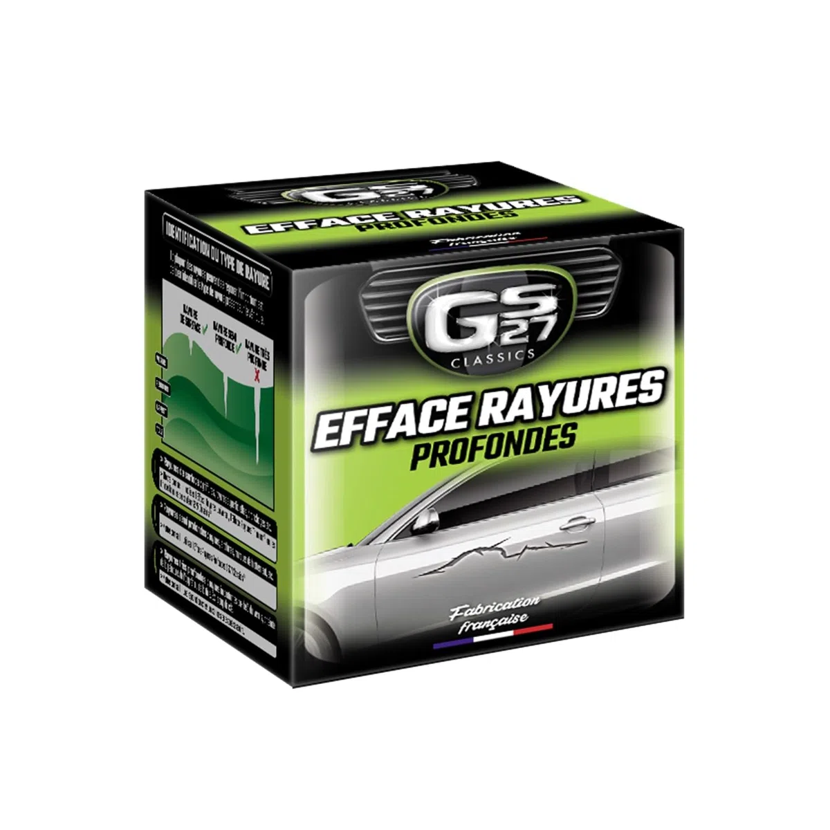 GS27 - Efface Rayures Profondes Carrosserie - Élimine les Rayures De Vernis - Action Localisée et Spécifique - Application Facile Avec Microfibre ou Pad - Fabriqué en France - 100 ml