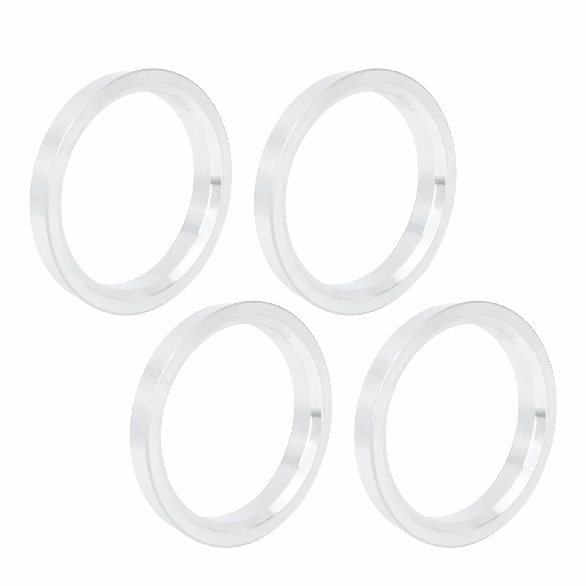 X AUTOHAUX Bague De Centrage 4Pcs 67.1 À 56.1mm Aluminium pour Roue | Profondeur 10mm, Couleur Argent, Anti-Vibrations, Ajustement Précis, Pour Jantes Et Moyeu, Usinage De Précision