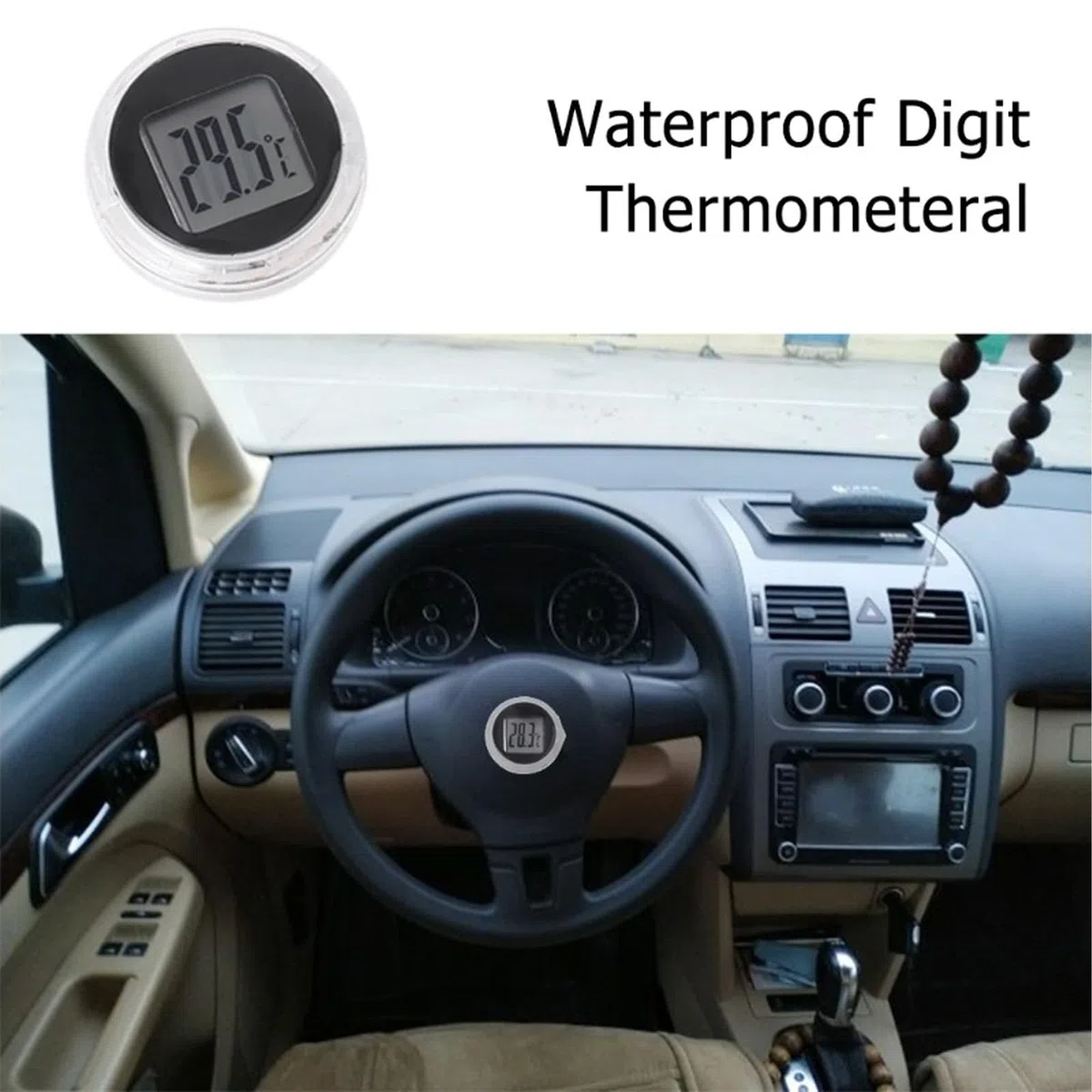 Moto Thermomètre,2 Pièces Thermomètre Numérique de Moto,Thermomètres de Motos,Numérique de Motos,Thermomètres Numériques,Montre pour Guidon de Vélo,pour Cuisine Salle de Bain Voiture