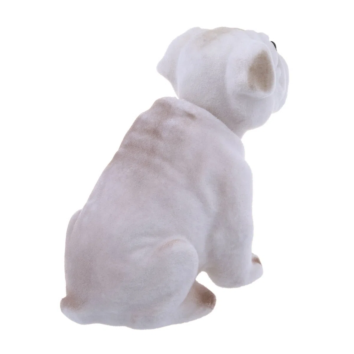 Blanc Gris Clair branlante Hochant la Bouledogue Chien de Decoration pour la Voiture