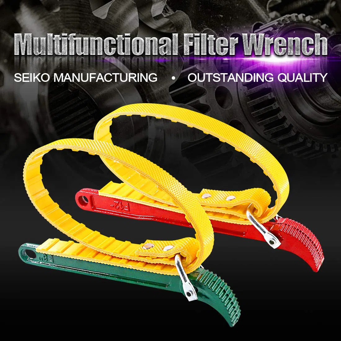 Swpeet 2 Pack Multi-Purpose réglable ceinture bracelet clé 12 "(300mm) et 7,8 "(200mm) poignée en acier réglable bracelet filtre ouverture clé pour l'ouverture du filtre, du tuyau